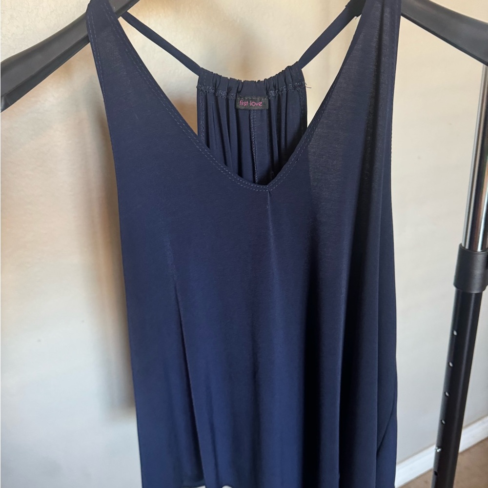 First Love Deep Blue Tank Top